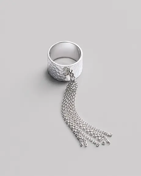 Srebrny pierścionek SHEEN WITH CHAINS