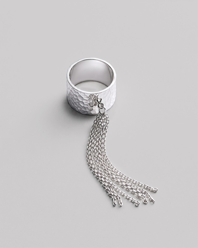 Srebrny pierścionek SHEEN WITH CHAINS
