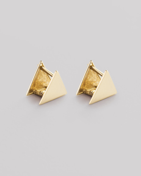 Earrings TRIANGLE (14k yellow gold)