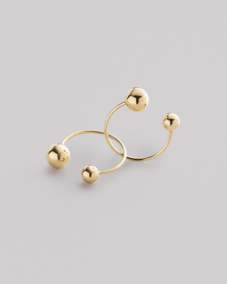 Earrings BUBBLE (14k yellow gold) 2