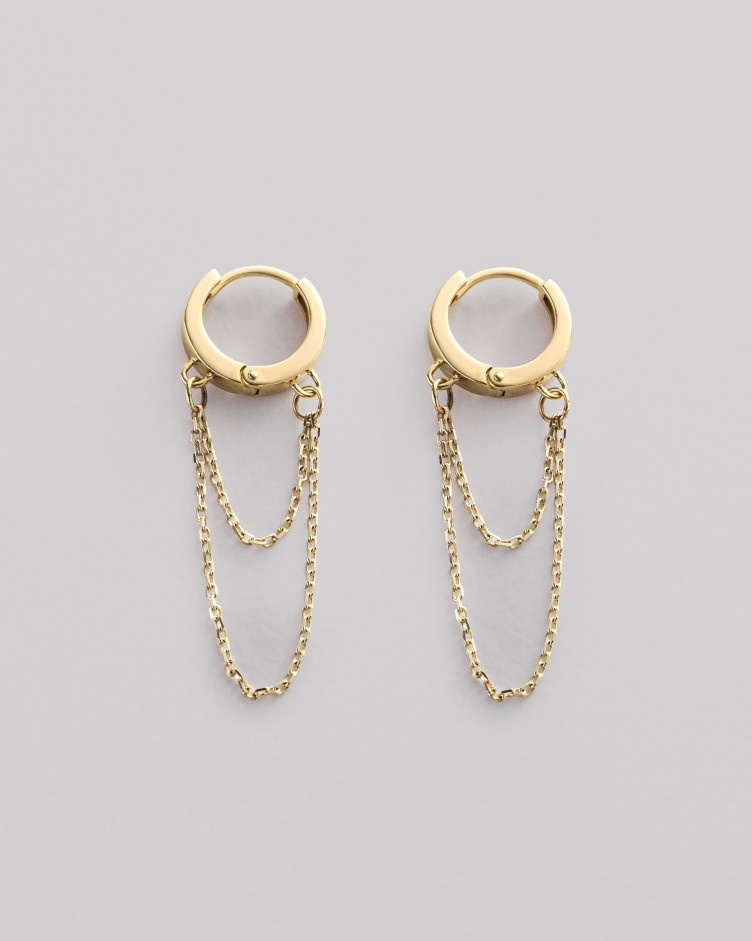 Earrings FLUSSO (14k yellow gold)