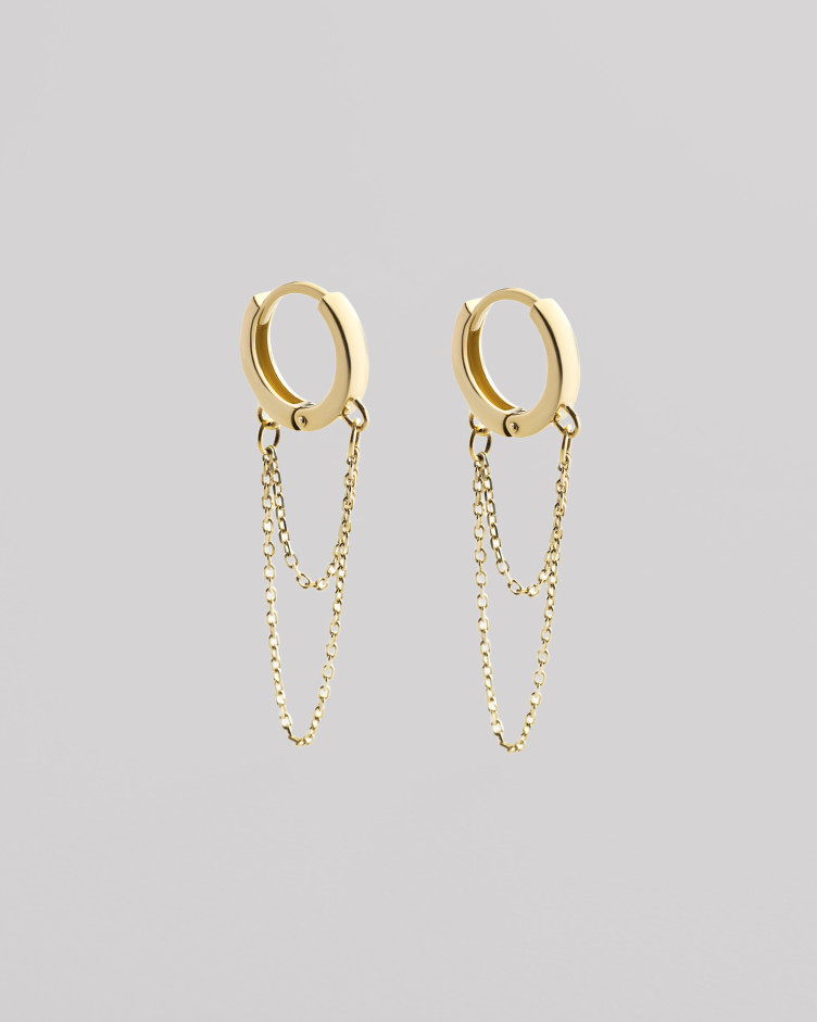 Earrings FLUSSO (14k yellow gold) 2