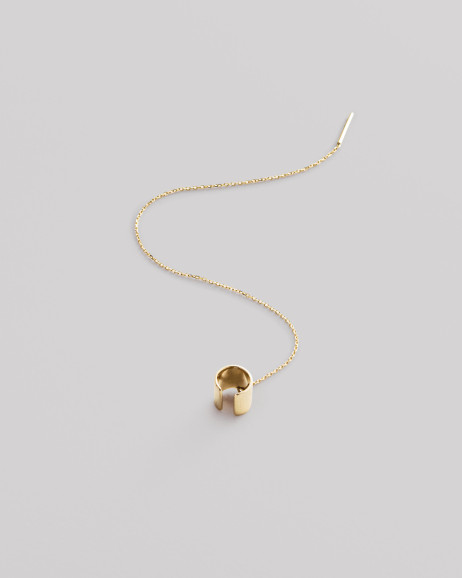 Single earring - cuff AXIS (14k yellow gold) 2