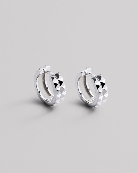Srebrne kolczyki koła SPIKE 3