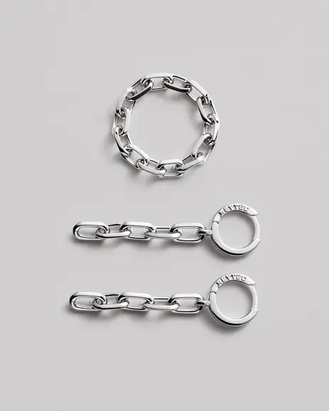 Srebrne kolczyki CHAIN 5