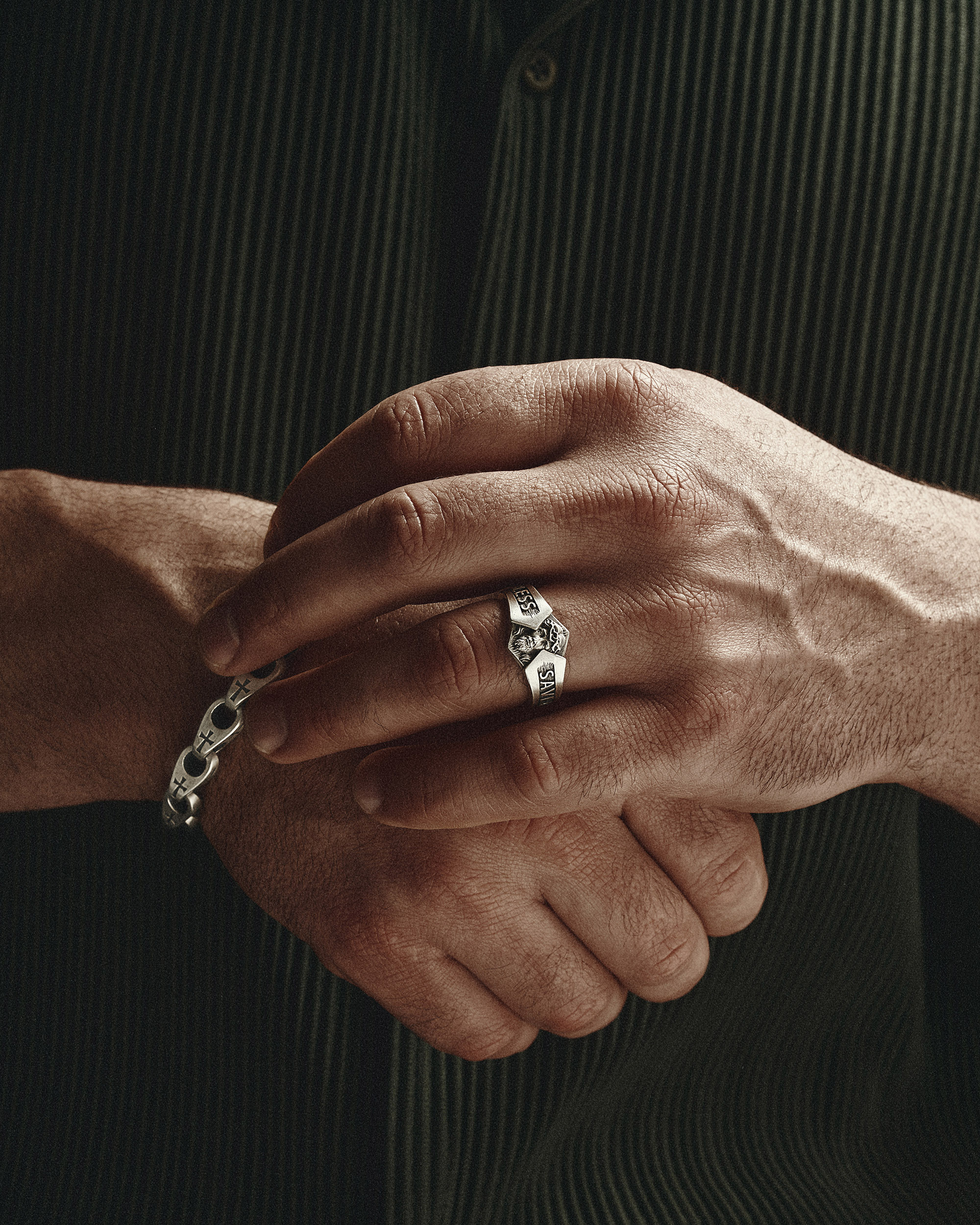 bransoletka męska z krzyżem Reytel